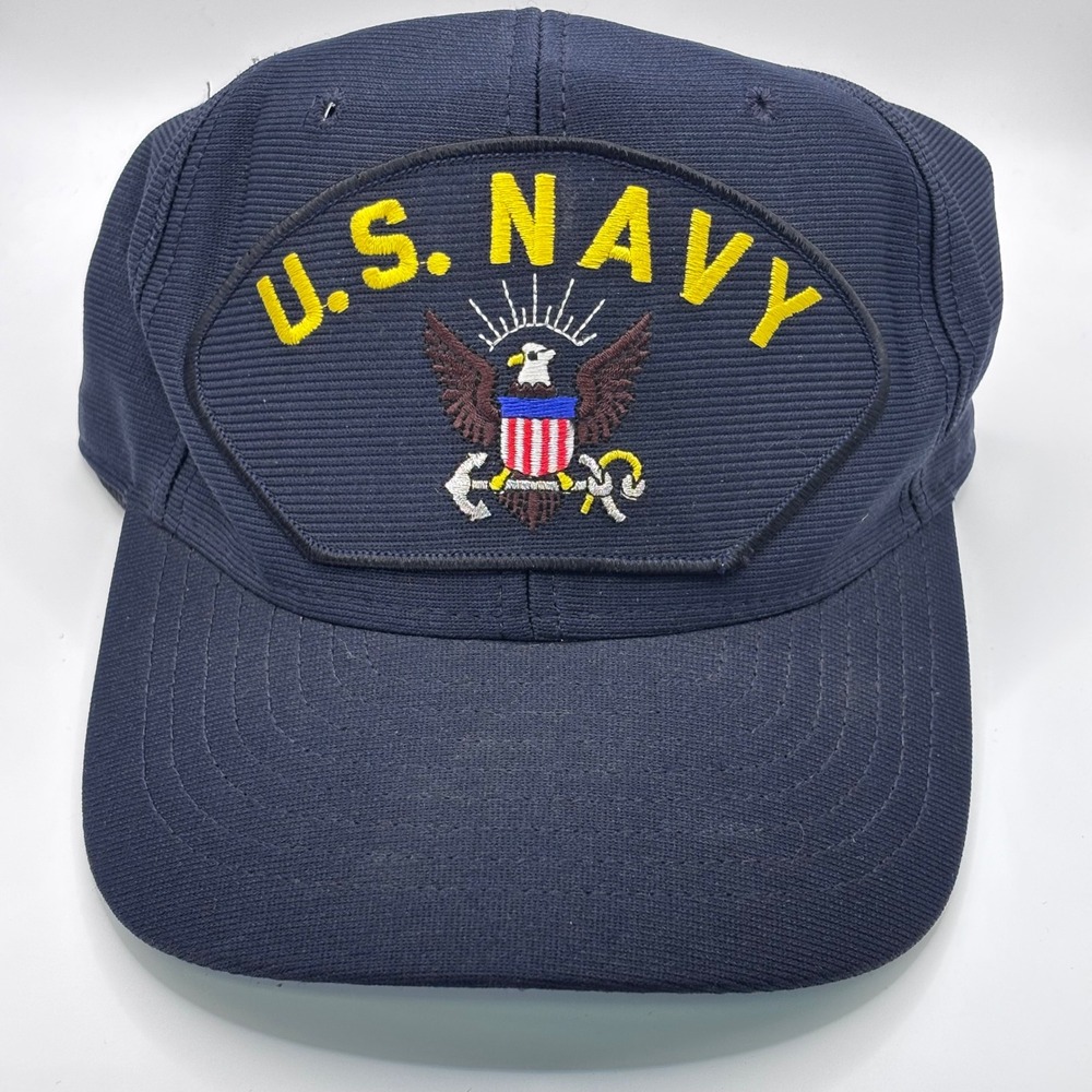 Eagle Crest U.S. Navy Hat Unisex OSFA Navy Blue Snapback USA Made Military Cap